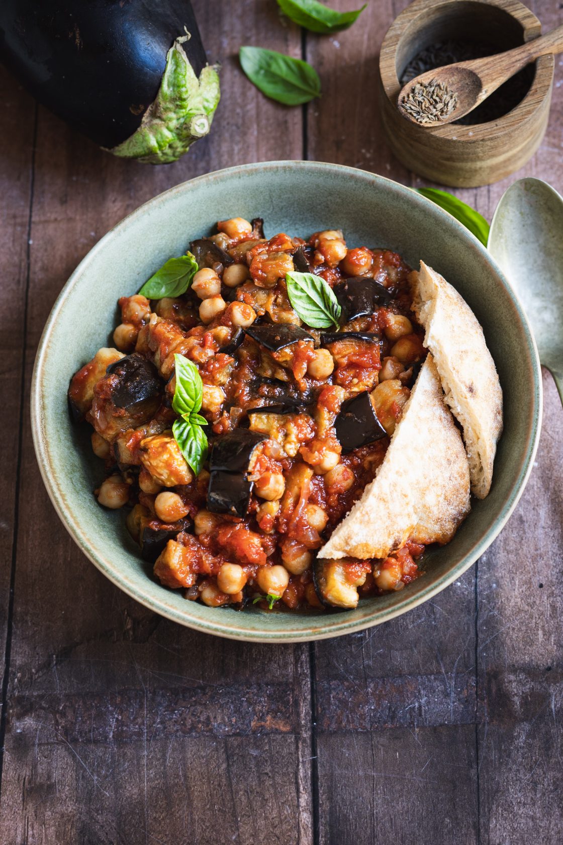 Melanzane e ceci alla palestinese